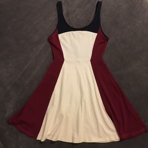 Express Navy/Maroon/Cream Sundress